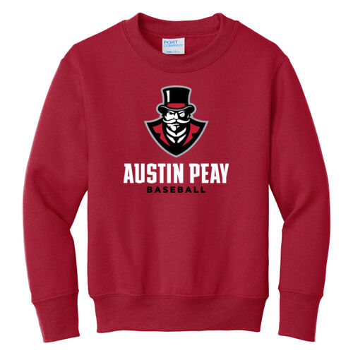 APSU Baseball  - Youth Core Fleece Crewneck Sweatshirt Thumbnail