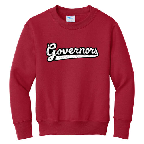 Governors- Distressed - Youth Core Fleece Crewneck Sweatshirt Thumbnail