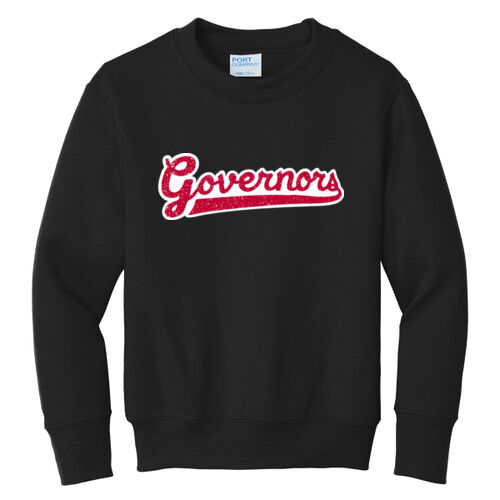 Governors- Distressed - Youth Core Fleece Crewneck Sweatshirt Thumbnail