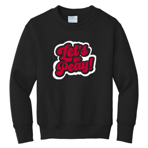Lets Go Peay  - Youth Core Fleece Crewneck Sweatshirt Thumbnail