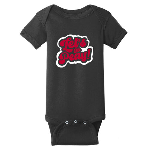 Lets Go Peay  - Infant Short Sleeve Baby Rib Bodysuit Thumbnail