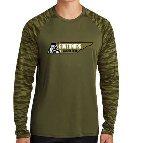 MILITARY- APSU STATE - Drift Camo Colorblock Long Sleeve Tee Thumbnail
