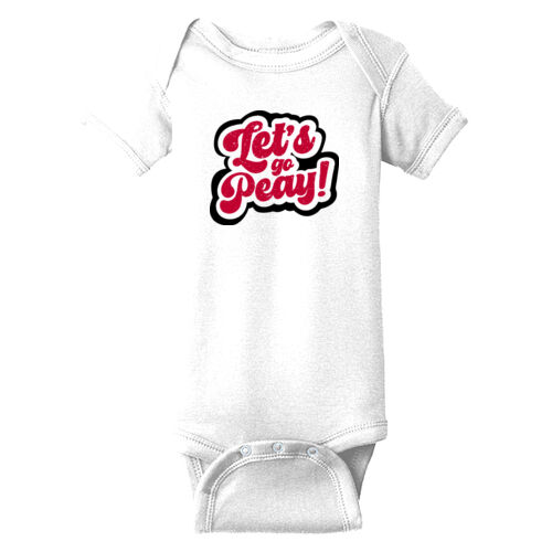 Lets Go Peay  - Infant Short Sleeve Baby Rib Bodysuit Thumbnail